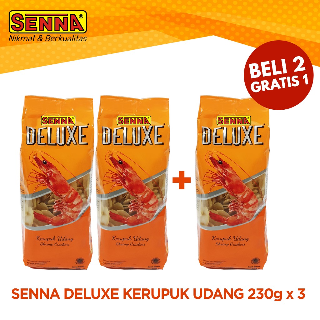 

BELI 2 GRATIS 1 Kerupuk Senna Deluxe 230gr / Kerupuk PAG Shop / Kerupuk Senna Deluxe / Kerupuk Udang