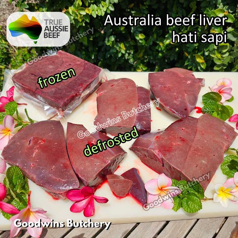 

Beef liver hati ati sapi import Australia Borrello frozen 1kg