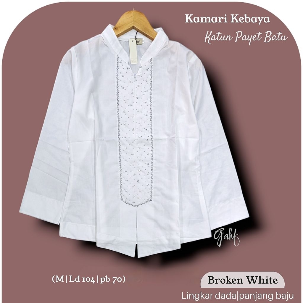 Kamari Kebaya Katun Payet Batu
