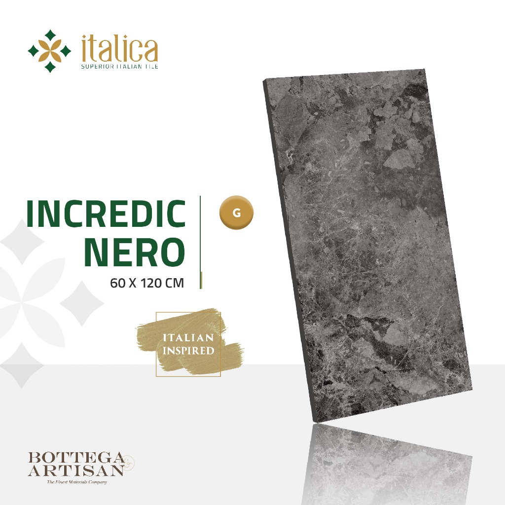 Italica Incredic Nero Glossy 60X120