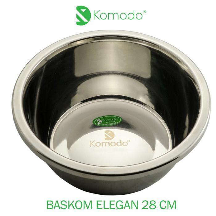 KOMODO BASKOM ELEGANT KOREA STAINLESS UKURAN 28 CM / Baskom Elegant Komodo