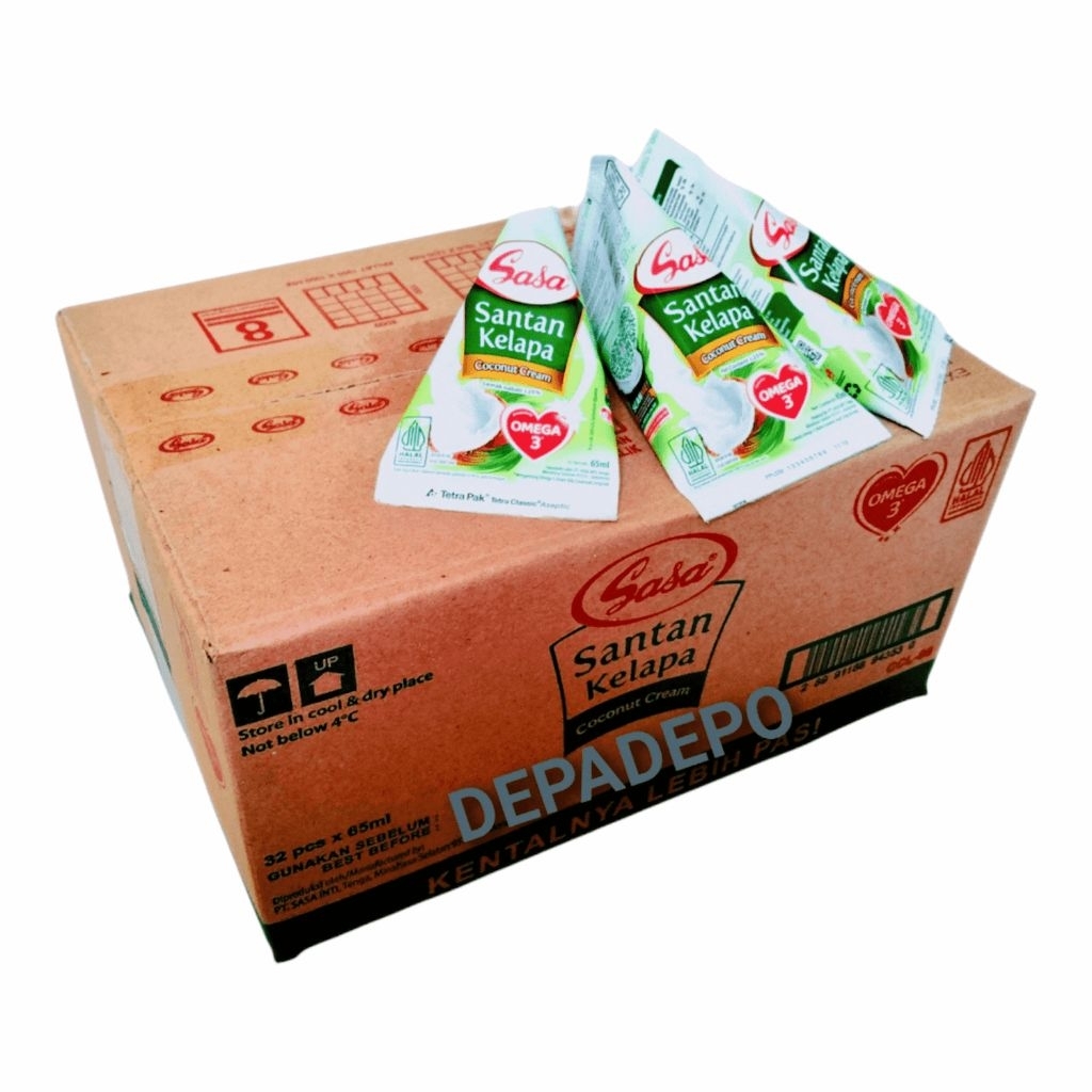 

Sasa Santan Cair 65ml 1 Dus Isi 32 Pcs Santan Instan Siap Pakai