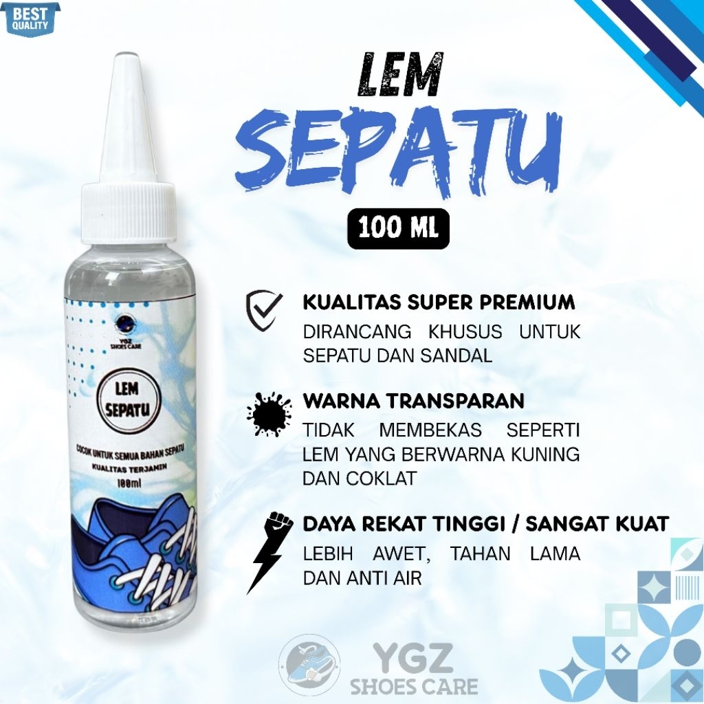 Lem Putih sepatu YGZ shoes care kuat dan tahan lama, Lem berkualitas, Lem sepatu dan sandal Terlaris