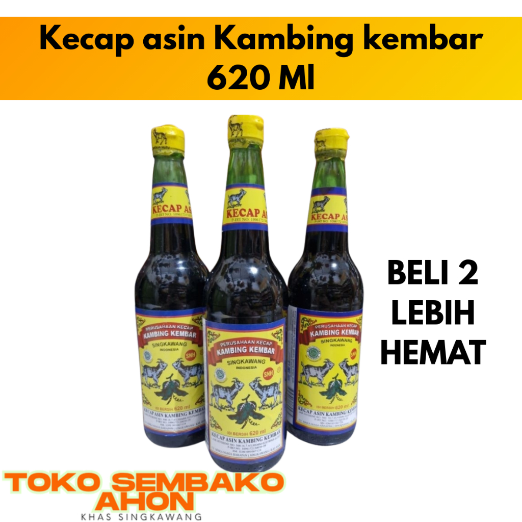 

Kecap asin Kambing kembar (BELING) / Kecap asin Kambing Dua / kecap Asin Kambing 620ml / Kecap Asin Botol Beling / Kecap Asin Tradisional Kalimantan / Kecap Kambing Kembar Asin