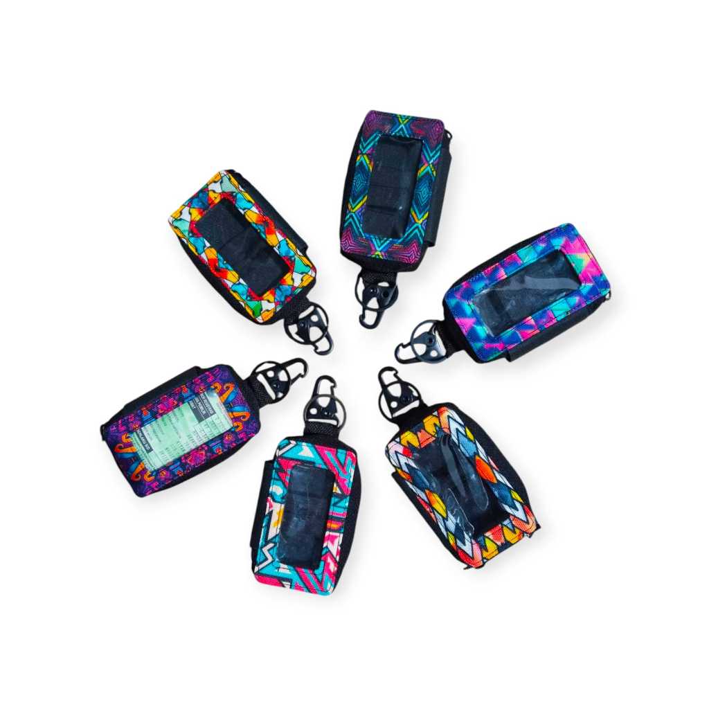 dompet remot keyless motor mobil gantungan kunci sarung remot motif