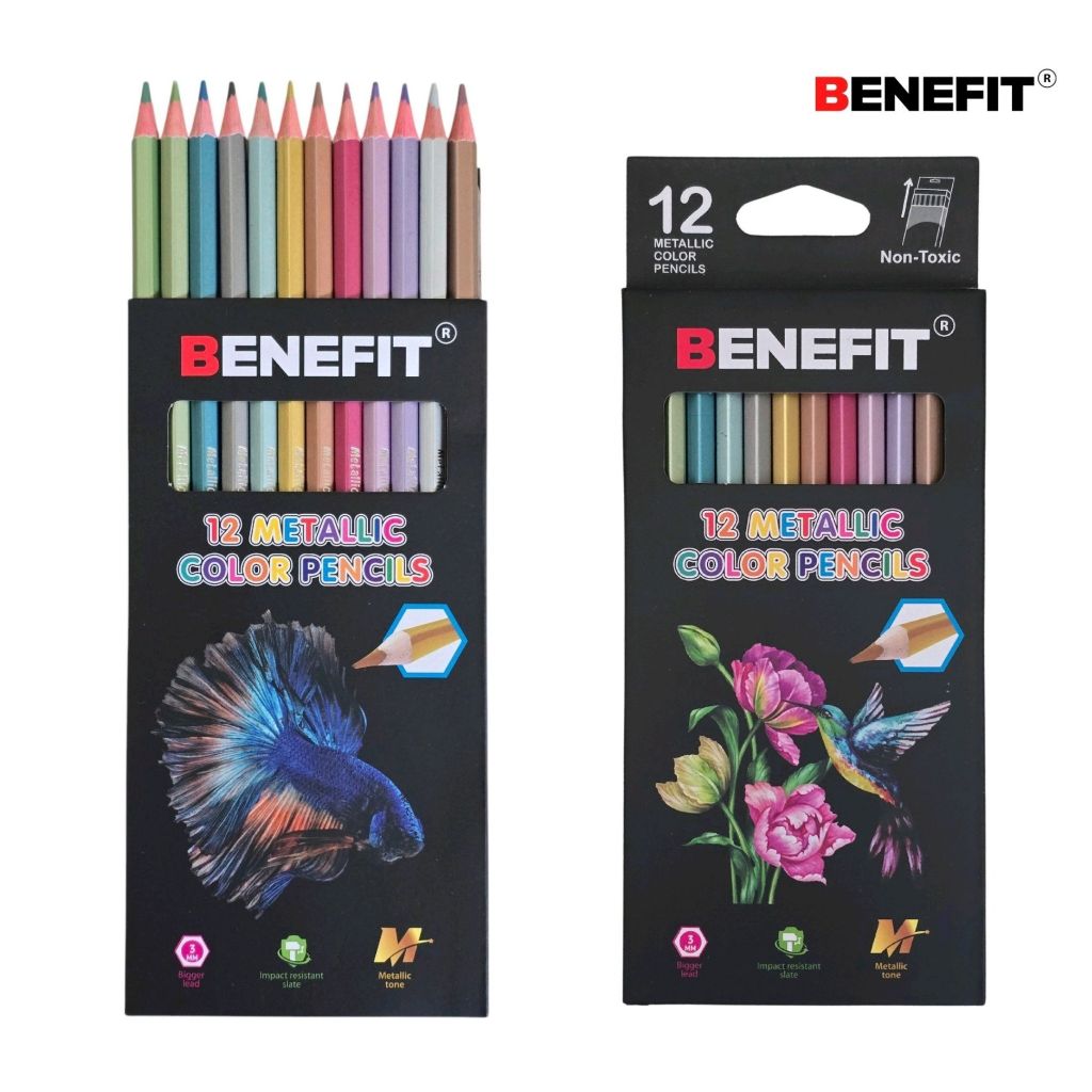 

Pensil 12w Metalik Benefit PW-1255 Color Pencil