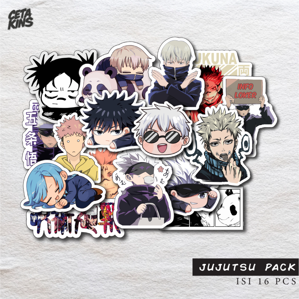 

Stiker jujutsu kaisen pack 16pcs