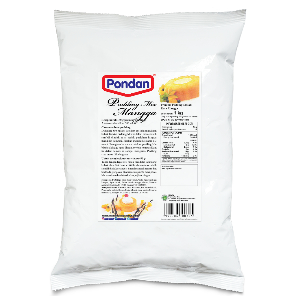 

Pondan Pudding Masak 1Kg EXPIRED JULI 2026