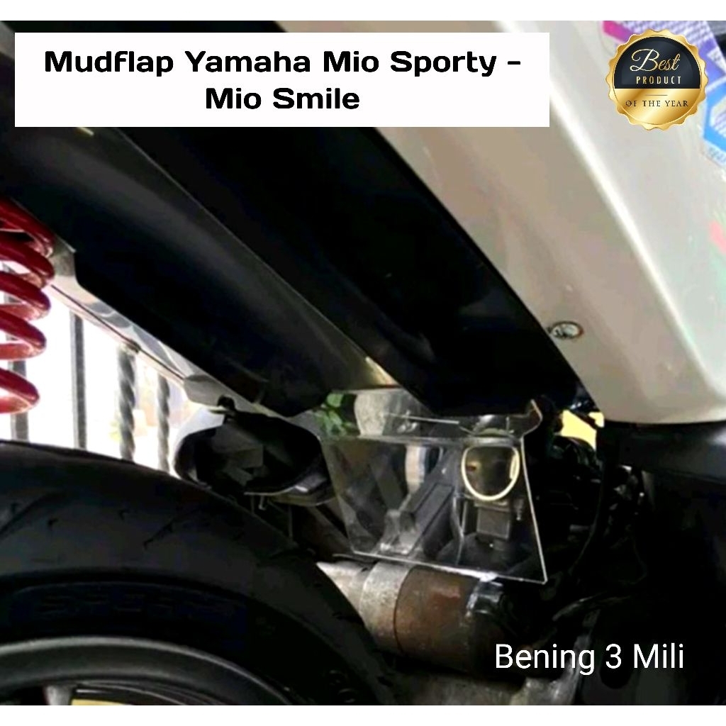Mudflap Yamaha Mio Sporty Akrilik Tebal 3 Mili Mudflap Mio Smile Aksesoris Mio sporty Aksesoris Mio 