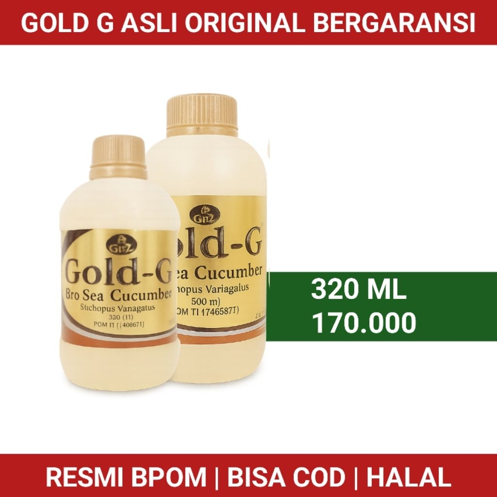 

Gold-G Sea Cucumber Jelly 320ml & 500ml – Minuman Herbal Original
