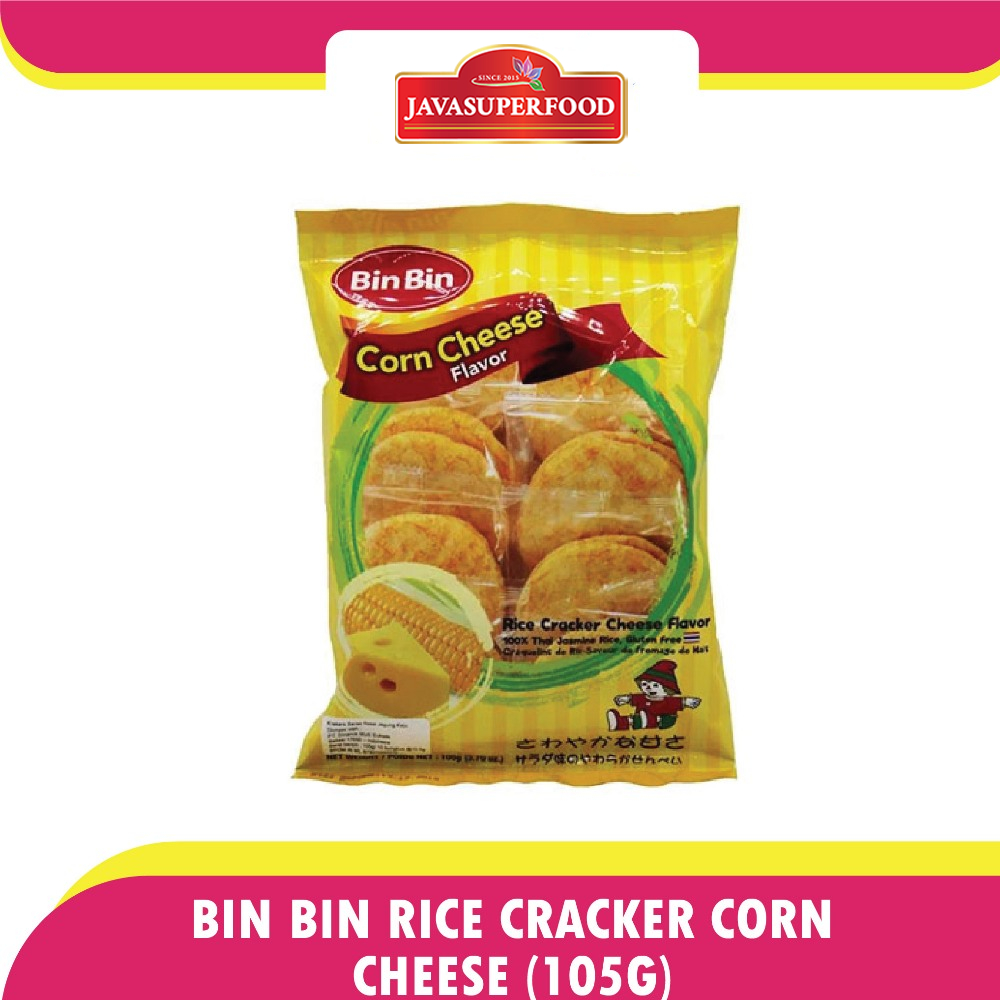 

Bin Bin Rice Crackers Corn Cheese 105gr - Biskuit Beras Rasa Jagung Keju