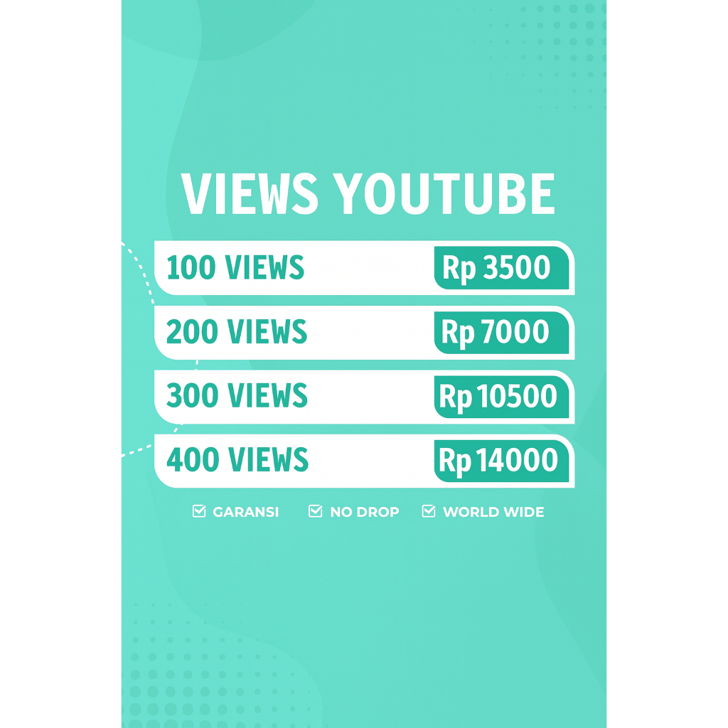 Youtube Views Bergaransi Permanen Beli Youtube Views Real Mix World Wide Include Indonesia YT view