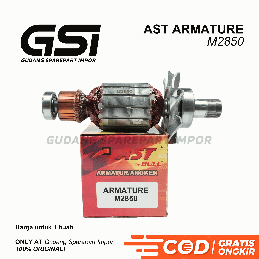AST Armature M2850 Mesin Profil Trimmer Modern 12mm / Angle Grinder Motor/ Angker Rotor Dinamo
