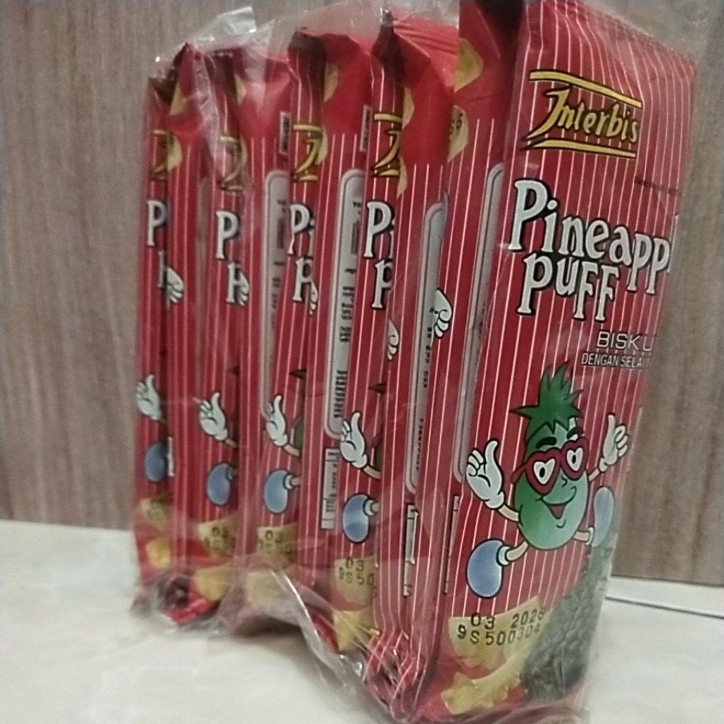

Biskuit Interbis dengan selai nanas / krim kacang isi 10 pcs