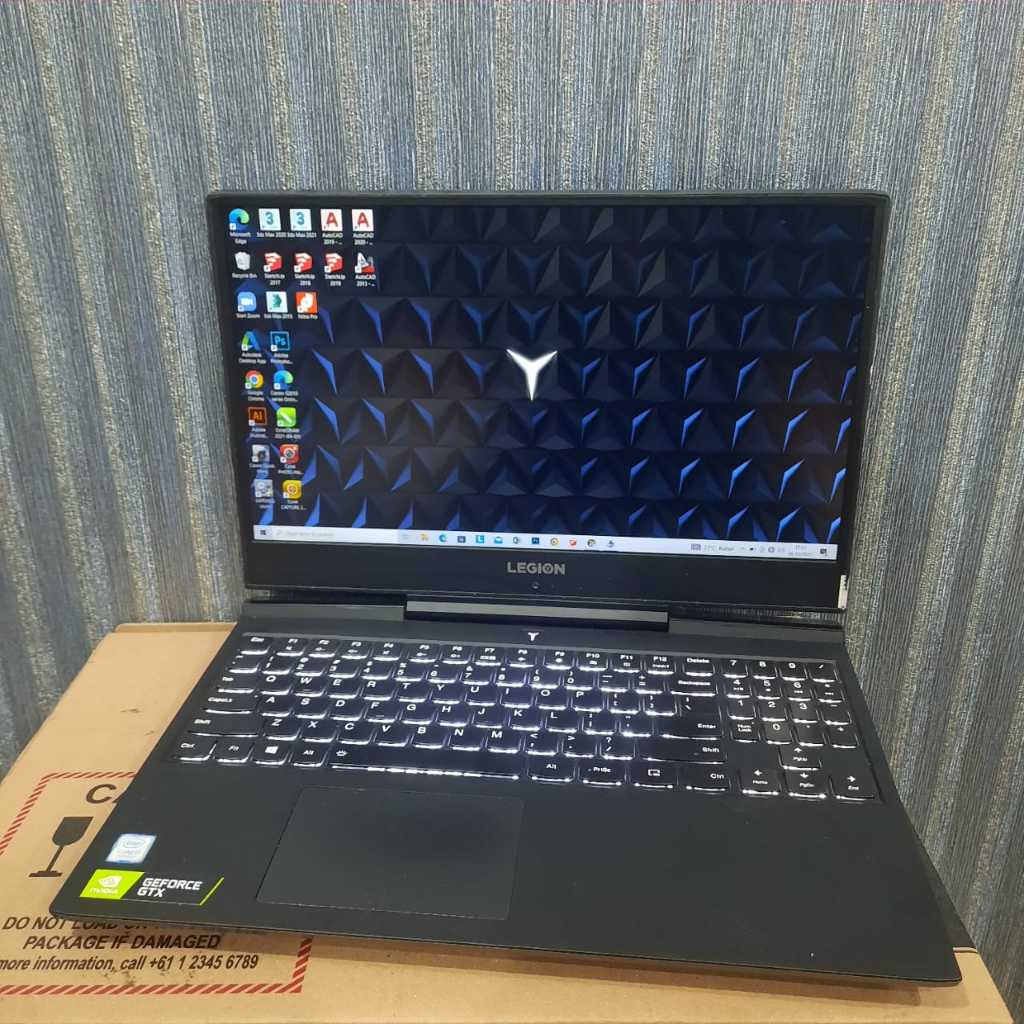 LAPTOP SECOND,Laptop Gaming Murah Lenovo Legion Y545, Core i7-9750H, Gen 9th, Nvidia Geforce GTX 166