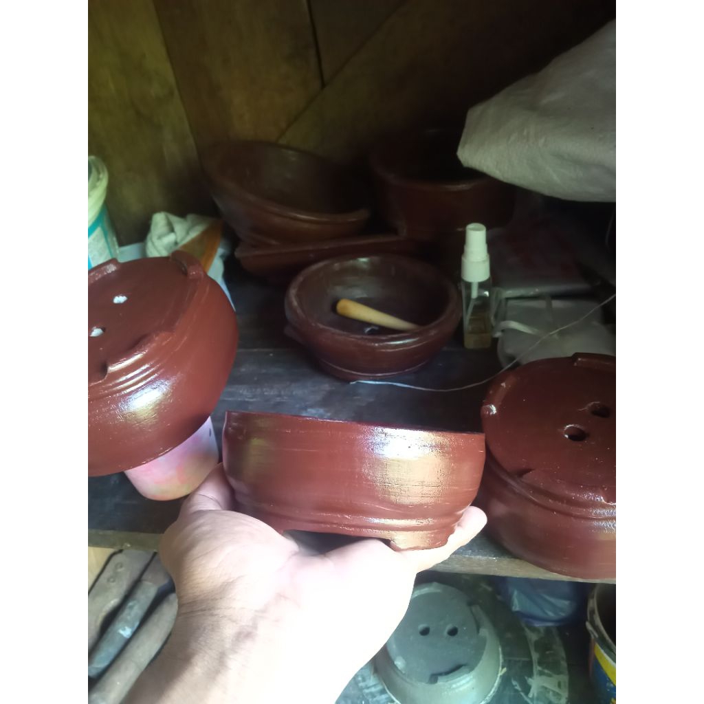 pot bonsai mame bahan semen