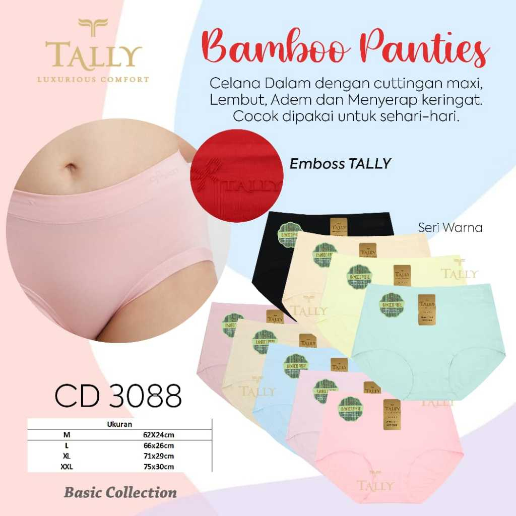 TALLY - CD 3088 Celana Dalam Wanita Bahan Bamboo
