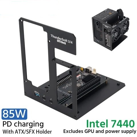 Wikingoo EGPU VGA External Thunderbolt 3 / Thunderbolt 4 / USB 4 with Power Charging Compatible Legi