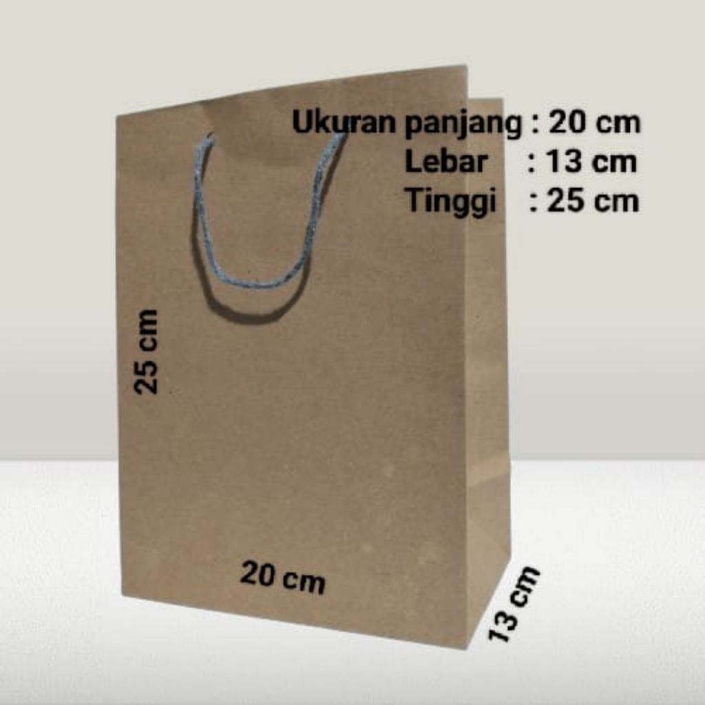 

paper bag murah paper bag polos paper bag R6 b 20x13x25