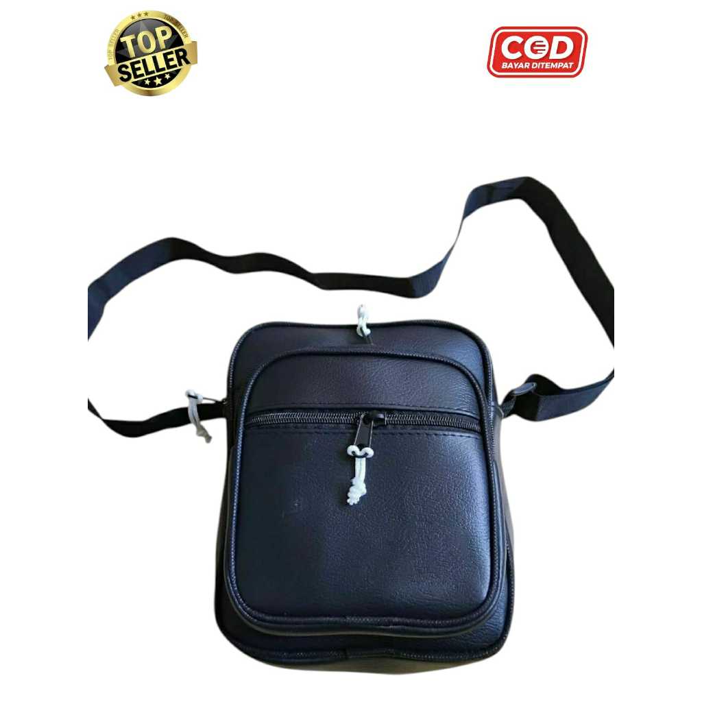 Sling bag pria bahan kulit sintetis - tas selempang pria terlaris