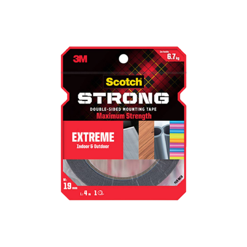 

3M SCOTCH DOUBLE TAPE EXTREME INDOOR & OUTDOOR | 1m HOLDS 6.7 Kg