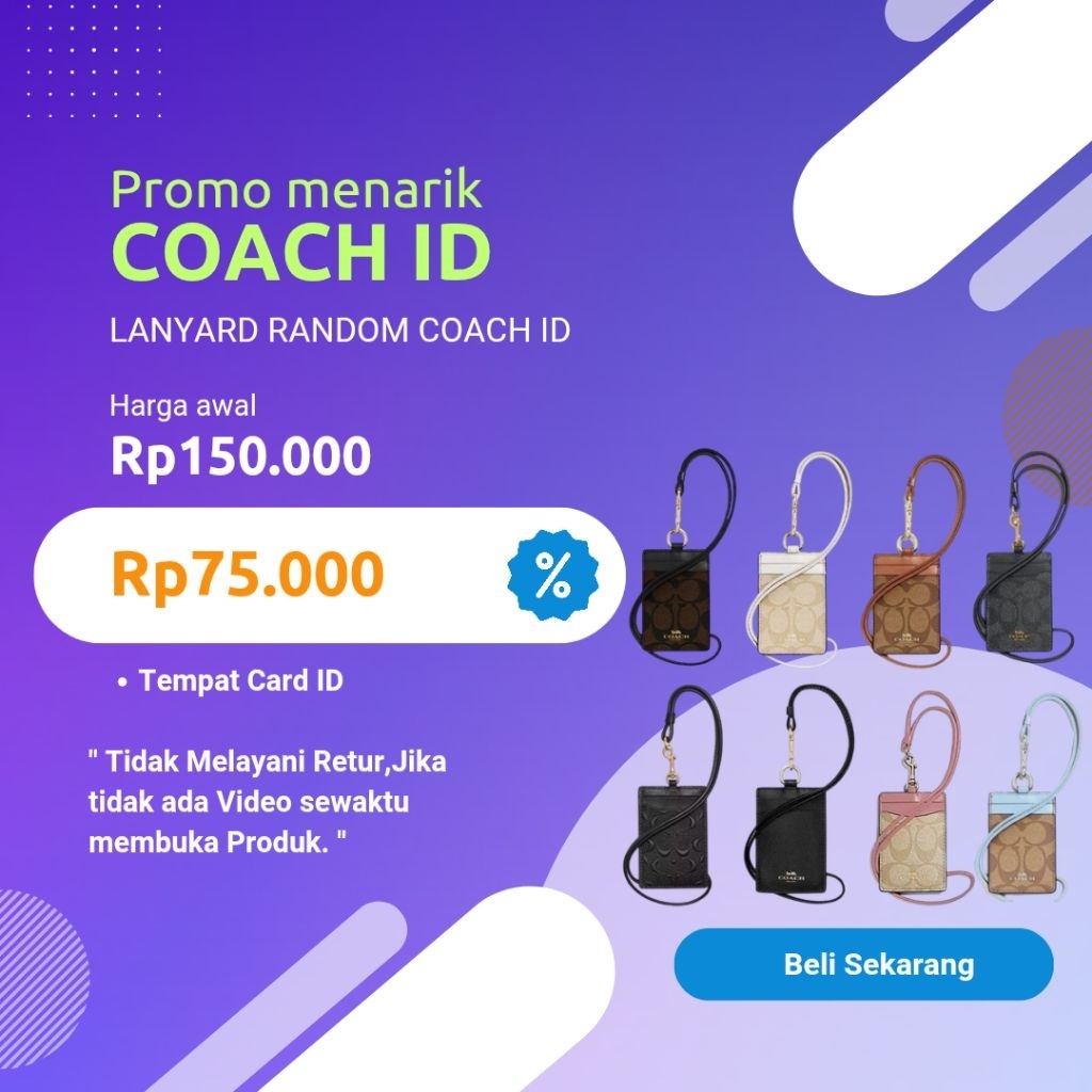 

Termurah Di Shopee Lanyard Random Coach ID 2025