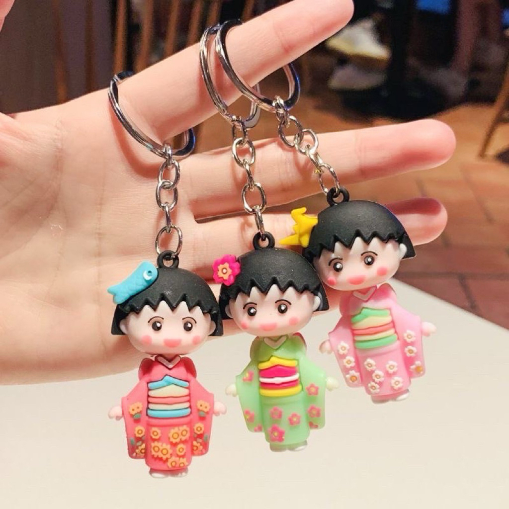 Gantungan Kunci CHIBI MARUKO CHAN Kimono Jepang