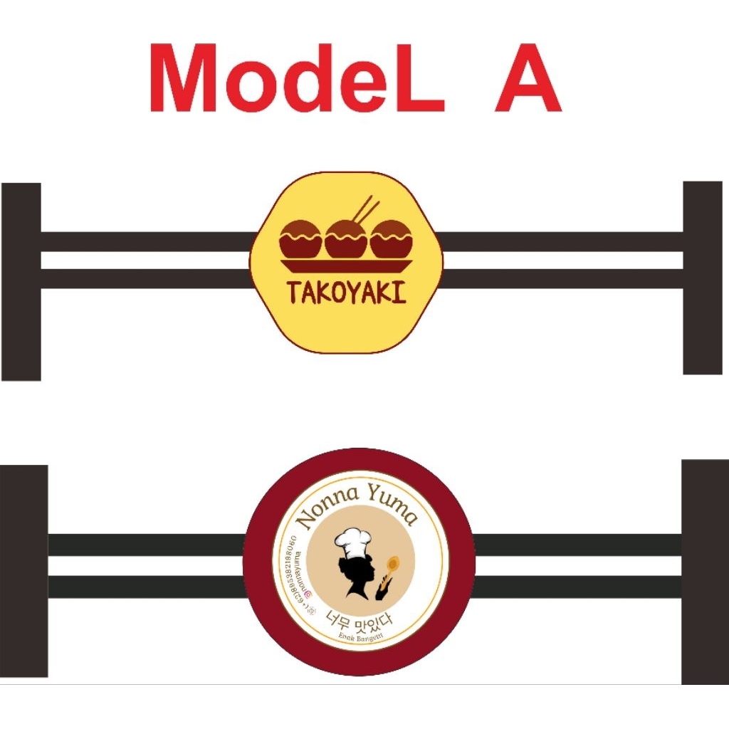 

Papan logo Atas booth portable