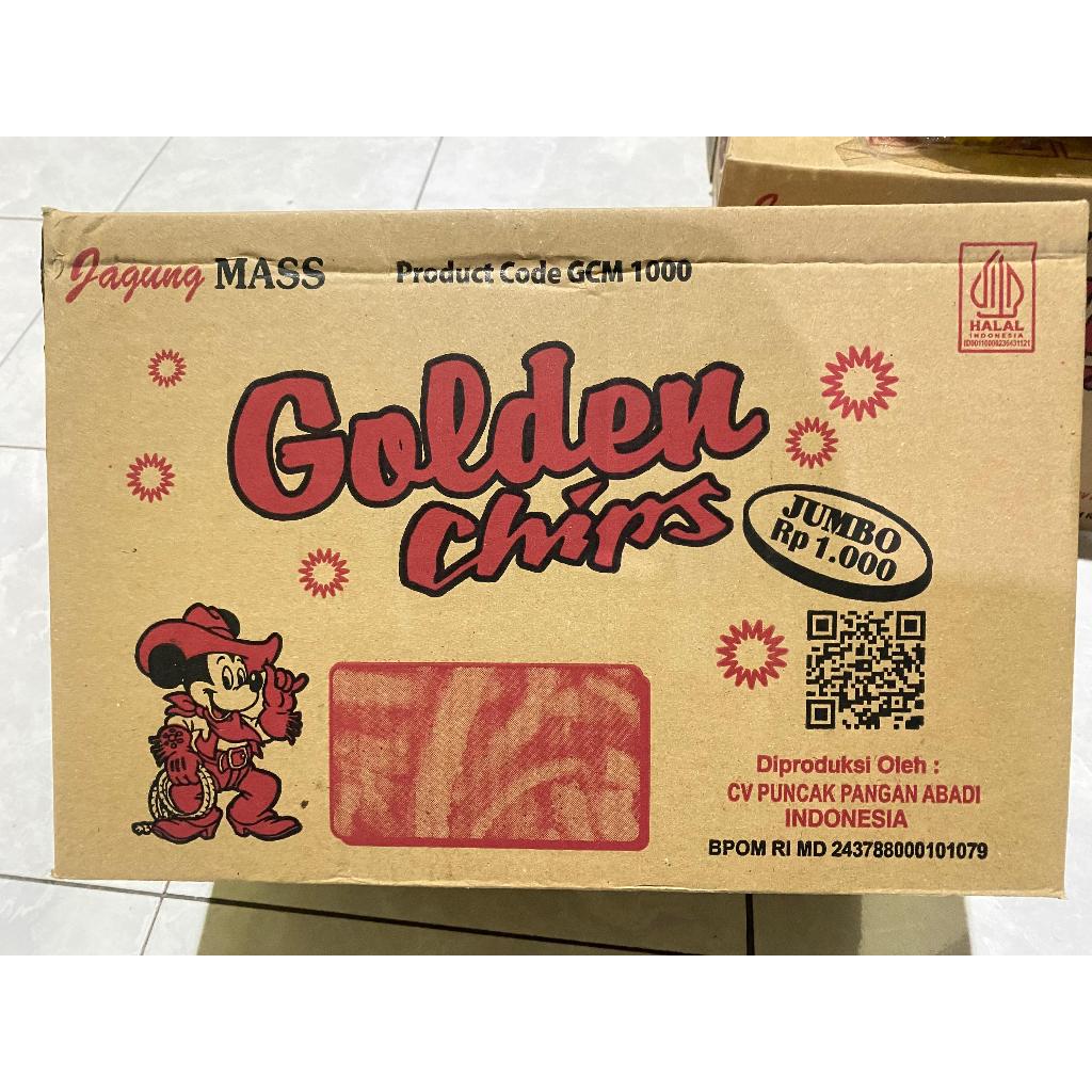 JAJANAN JADUL GOLDEN CHIPS  (1 KARTON ISI 6 RENCENG)