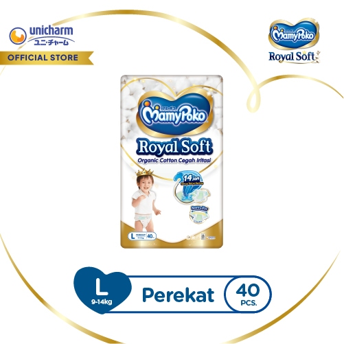 MamyPoko Royal Soft Organic Cotton - L 40 - Popok Tape