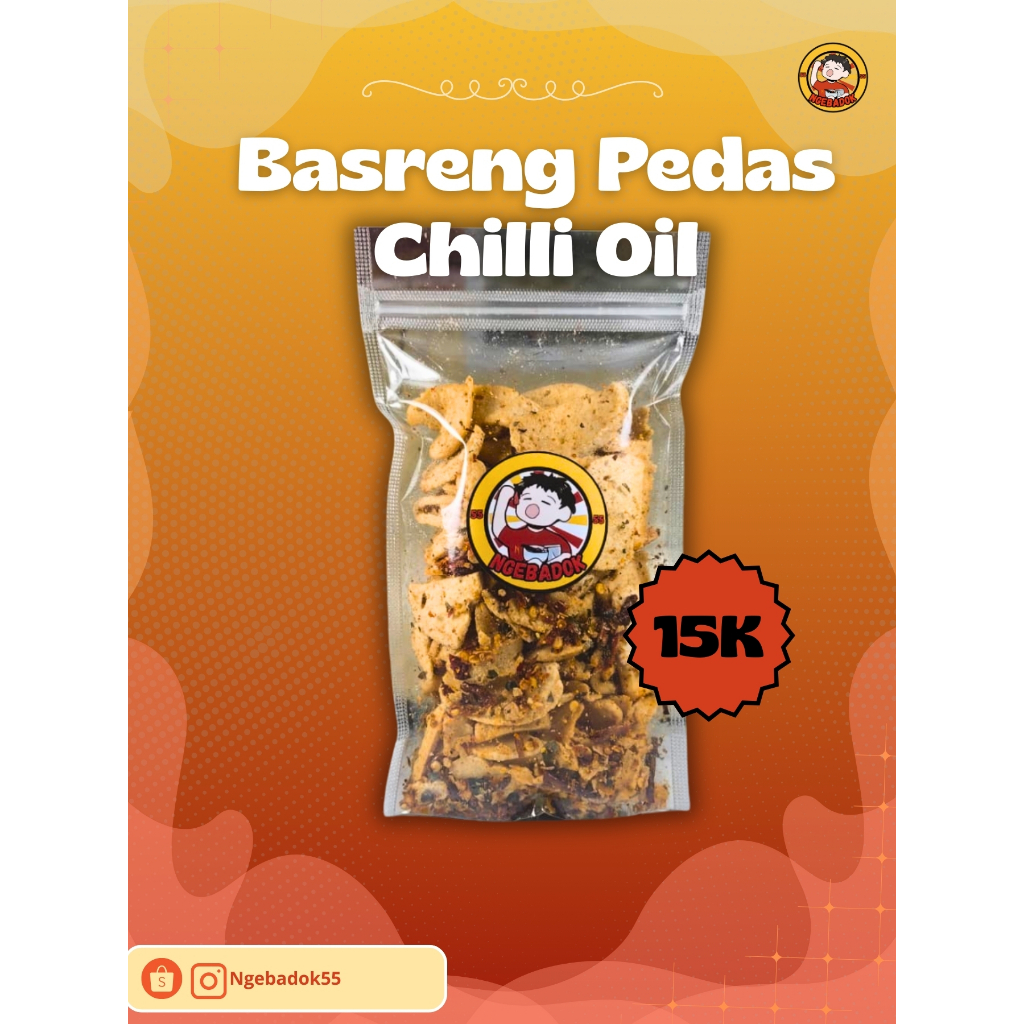 

Ngebadok - Basreng Pedas Chili Oil Daun Jeruk 100GR