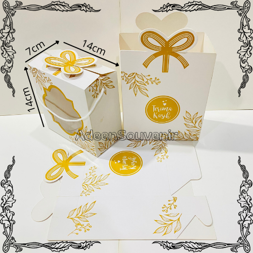 ( 50 PCS ) Box Mangkok SUP Besar Free Tali (HANYA BOX SAJA) Kemasan Hadiah Souvenir