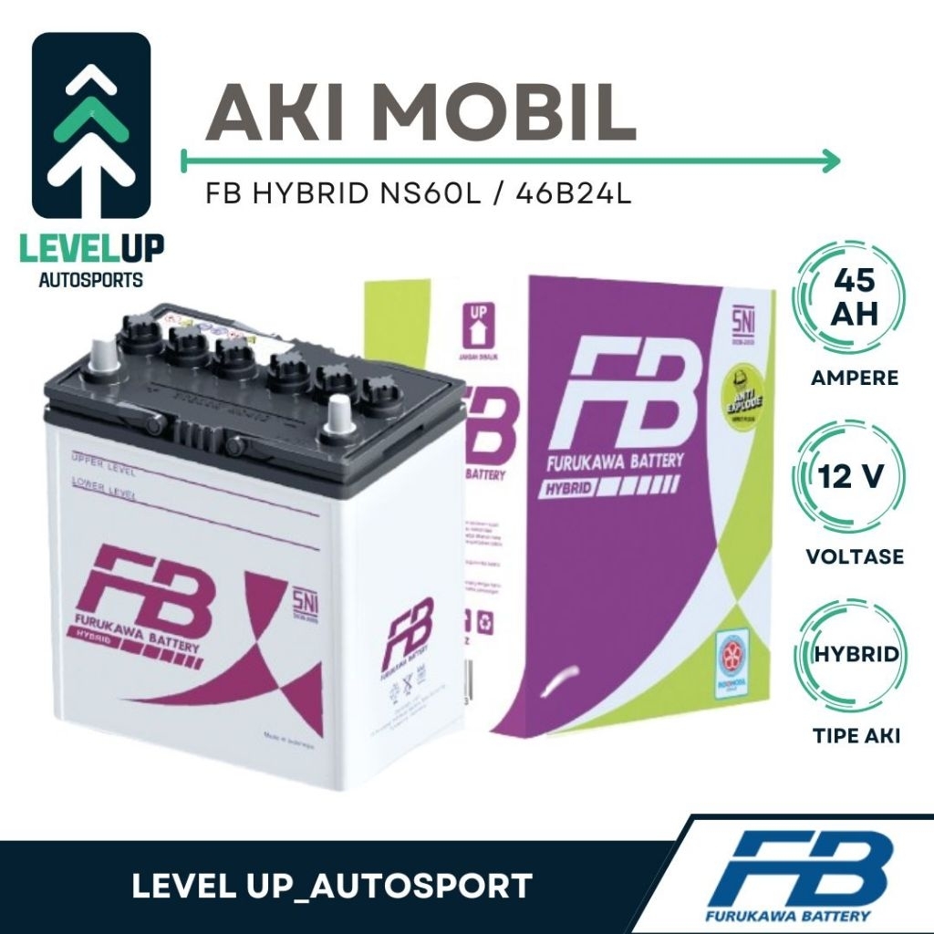AKI FB HYBRID NS60L / 46B24L , 45 AH FURUKAWA BATTERY