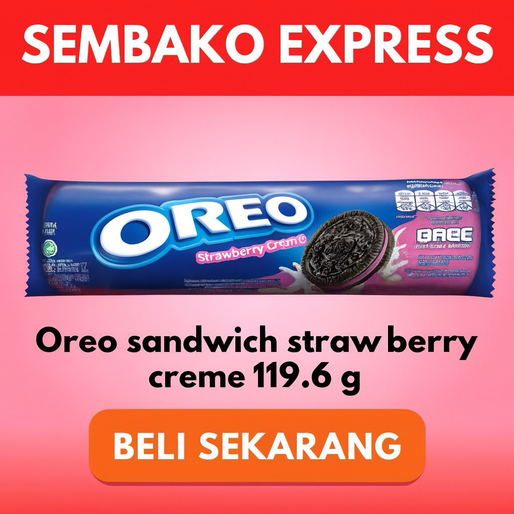 

Oreo Sandwich Strawberry Creme 119.6g