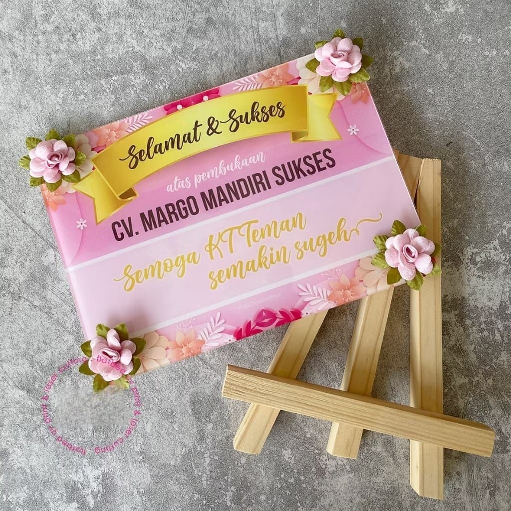 Papan Bunga Mini Akrilik Costum Papan Ucapan Mini Akrilik Hadiah Wisuda Hadiah Ulang Tahun Hadiah An