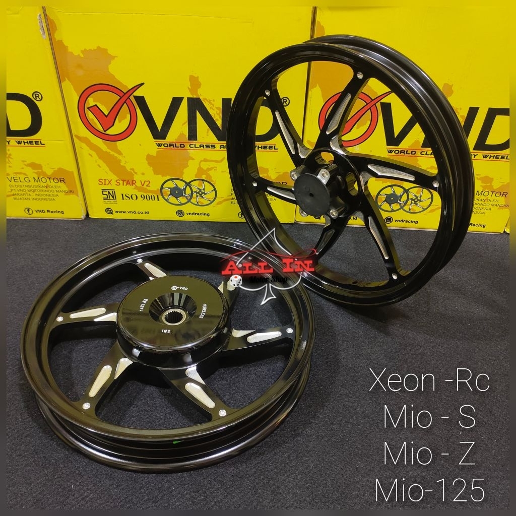 Vnd velg racing sixstar v2 mio m3 mio s mio z mio soul 125 cc xeon 125 rc fino 125