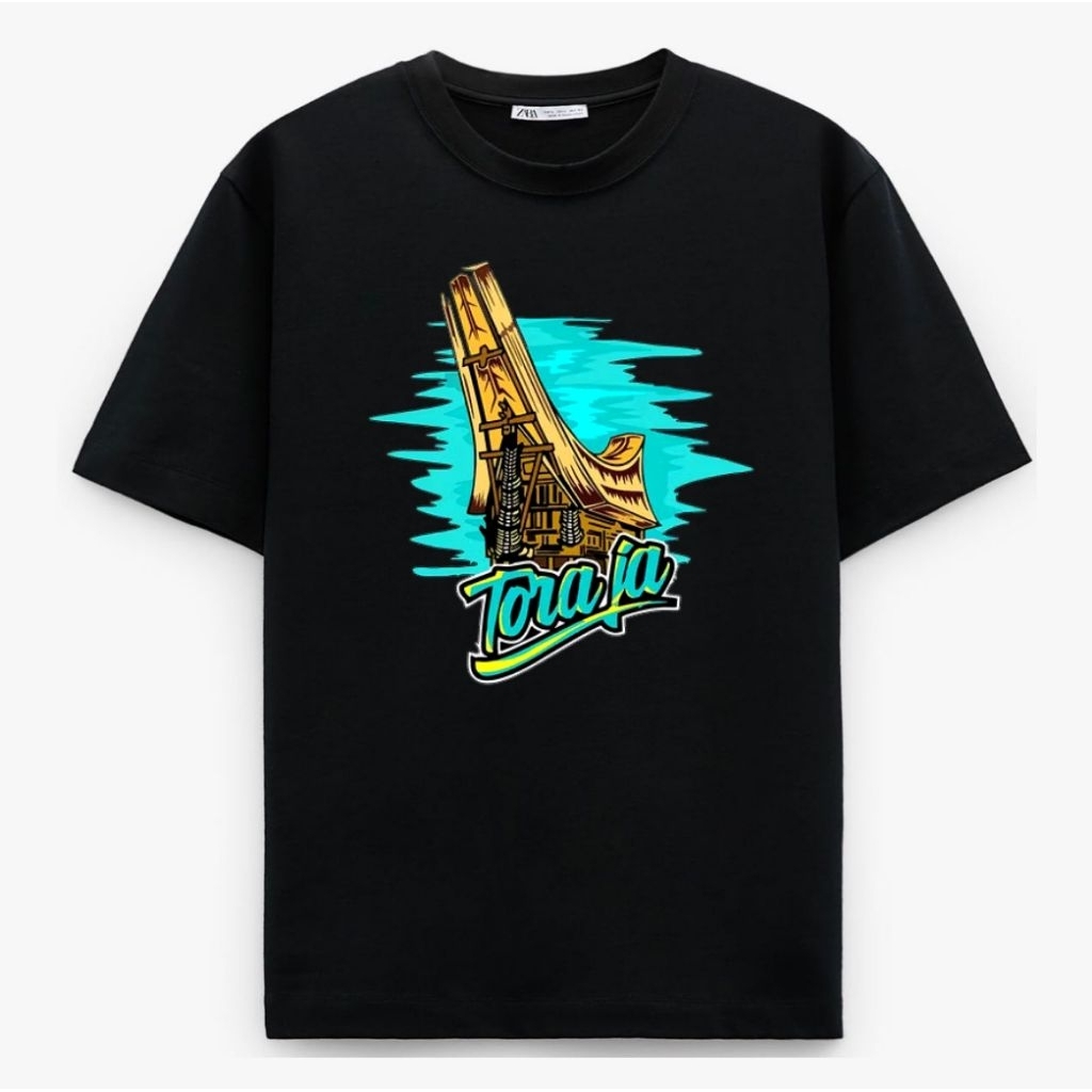 KAOS RUMAH TONGKONAN TORAJA LATAR BIRU SPONSOR