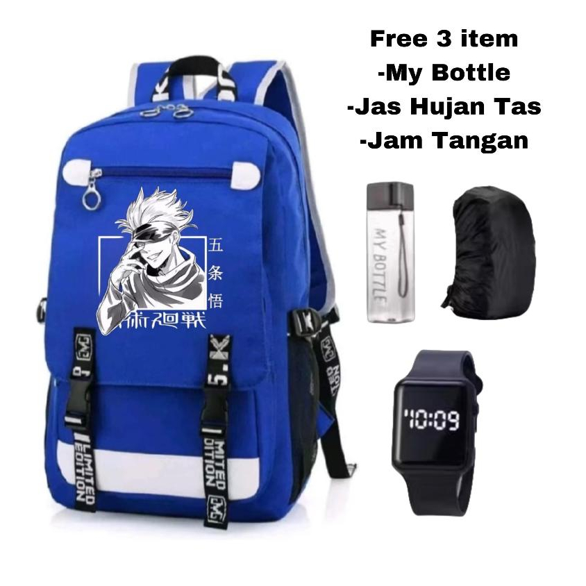 [ Free Jam-Raincover ] Tas Ransel Sekolah Anak Kakashi Hatake Tas Sekolah Anak Karakter Naruto Uzuma