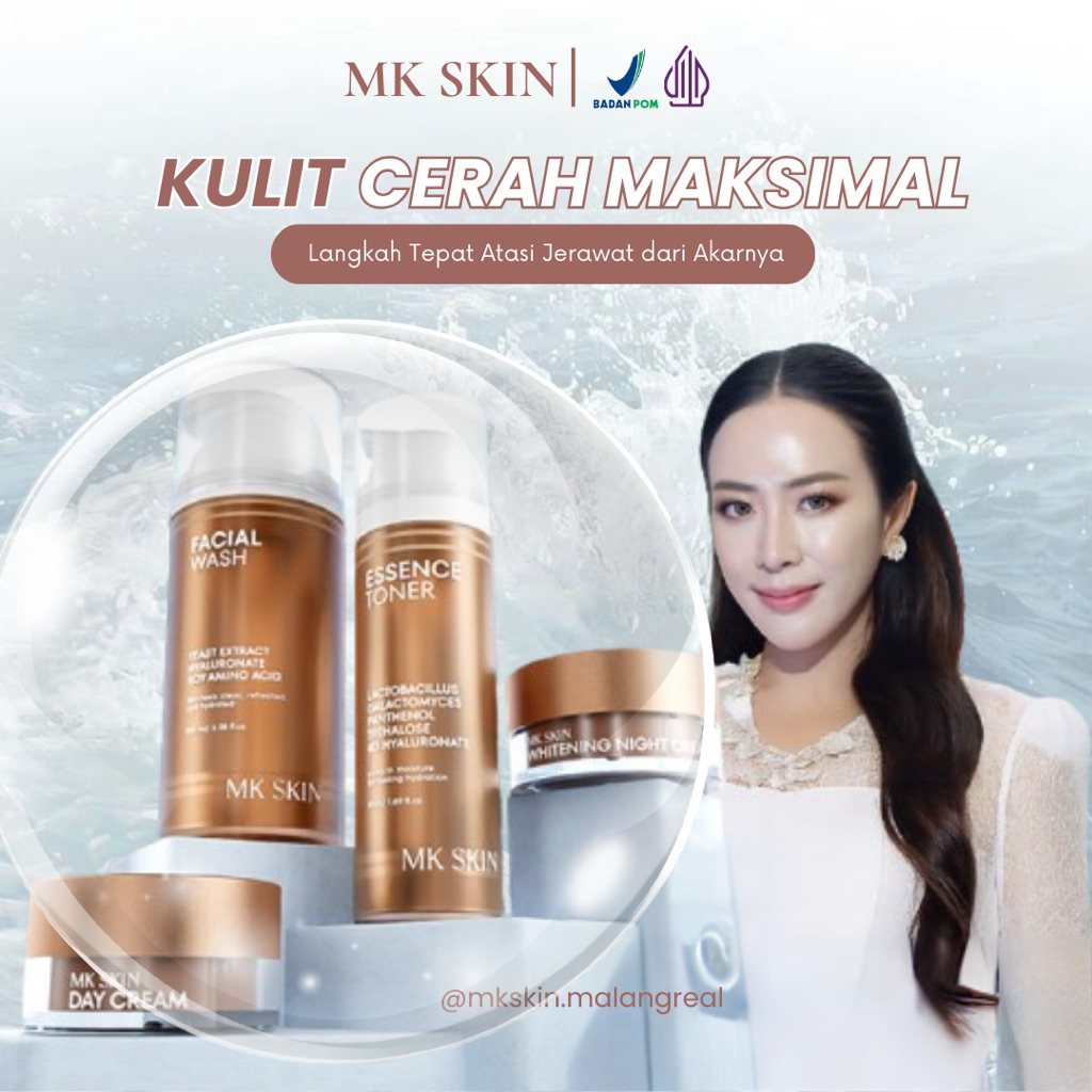 MK SKIN -  Paket Wajah Whitening - Kombinasi Cysteamine & Hexylresorcinol untuk Mencerahkan Kulit & 