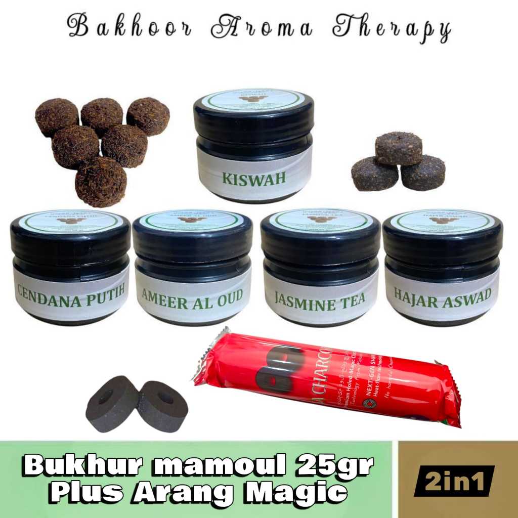 buhur mamool 25gr arang magic dupa gaharu bulat wangi fresh aromaterapi / dupa pengharum kamar arab