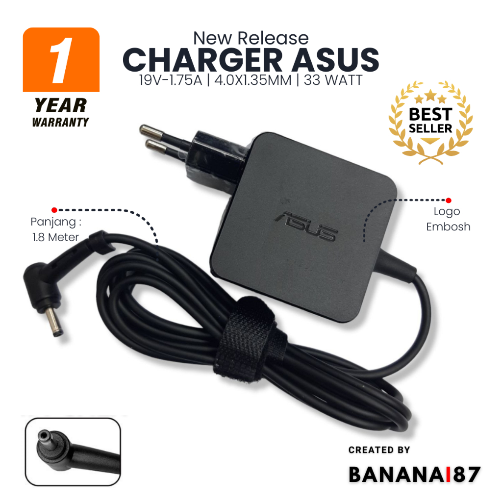 Adaptor Charger Laptop Asus X441M X441N X441S A409M E202 E203 A412F A411 A411U