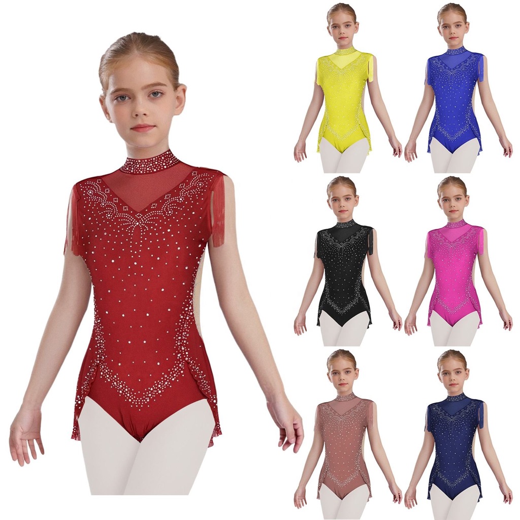Gymnastic Rhytmic Leotard Baju Senam Ritmik Ice Skating Figure Skate Anak Dan Dewasa