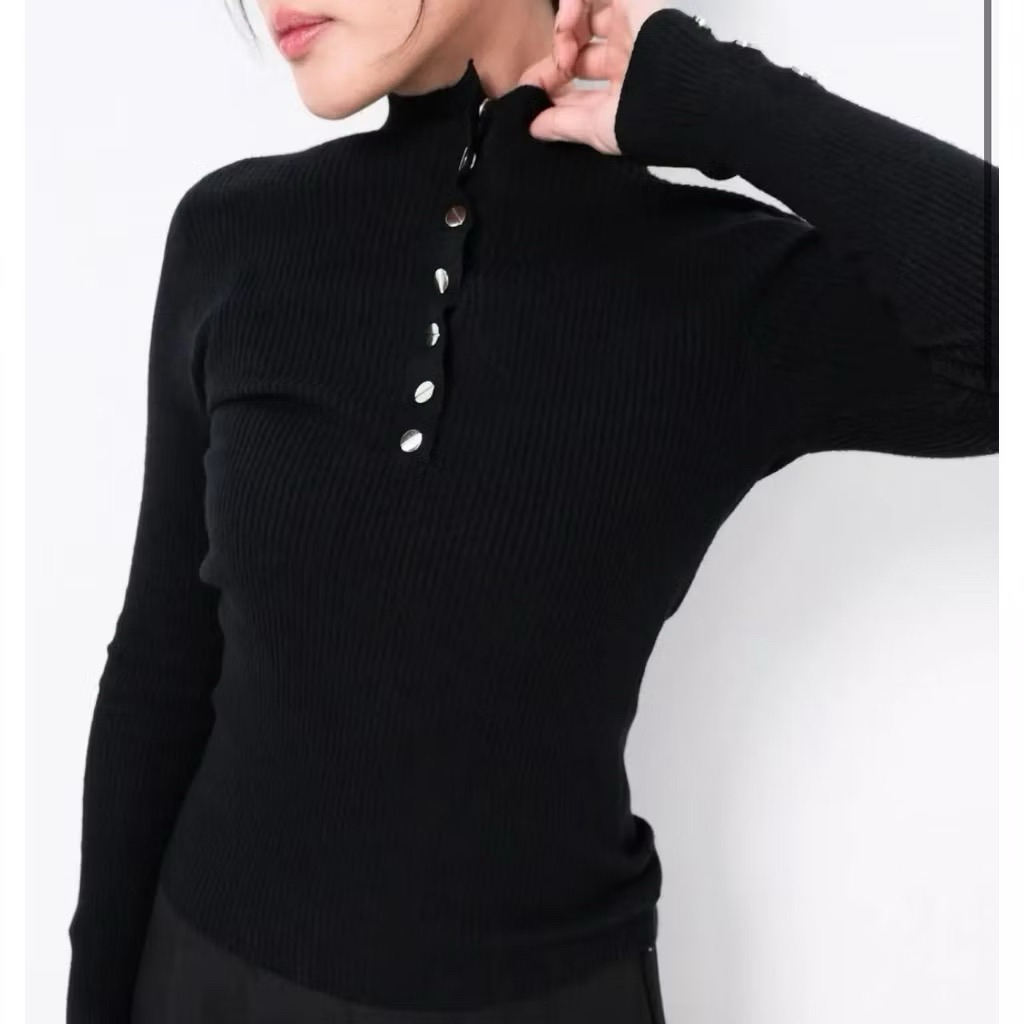 Manset Inara Pinkdose Manset Knit Longslevee Pinkdose Manset Hitam