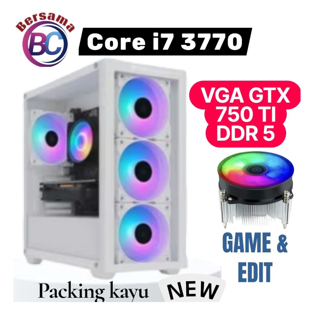 PC Gaming Core i7 / Ram 16 gb / Ssd 512GB / Hardisk 1 Tera/ Vga 4 Gb Ddr 5 / Editing