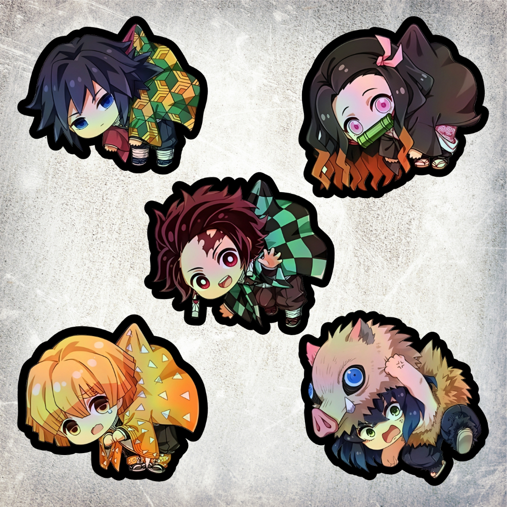 

STICKER HOLOGRAM ANIME DEMON SLAYER/KIMETSU NO YAIBA CHIBI