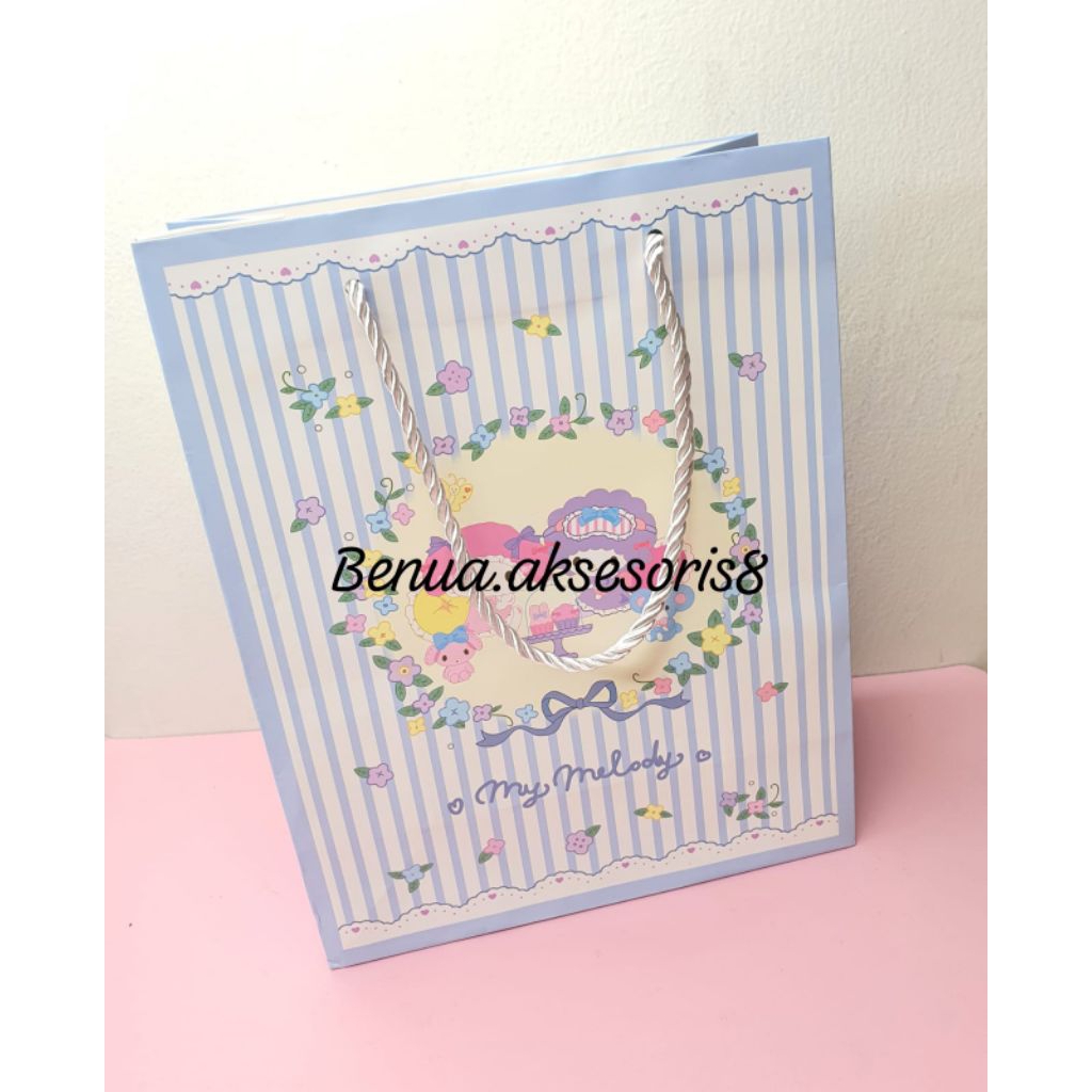 

PAPPER BAG GIFT CUTE MY MELODY / PAPPER BAG KADO UKURAN SEDANG / PAPPER BAG MY MELODY