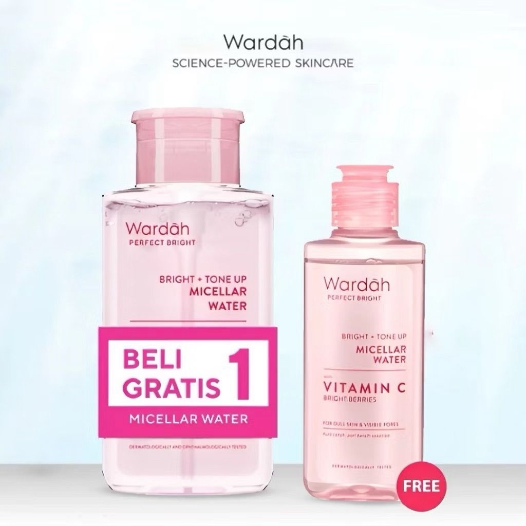 [ BUY 1 GET 1] WARDAH Perfect Bright Toner Up Micellar Water 240ml Free Micellar Water 100ml