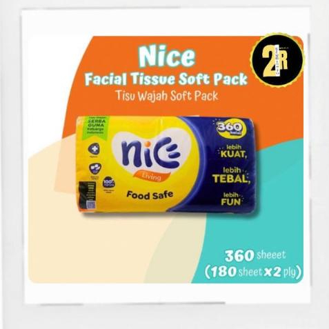 Tisu Nice 180 sheet 2ply/tisu wajah/tisu facial Nice grosir isi 3pak