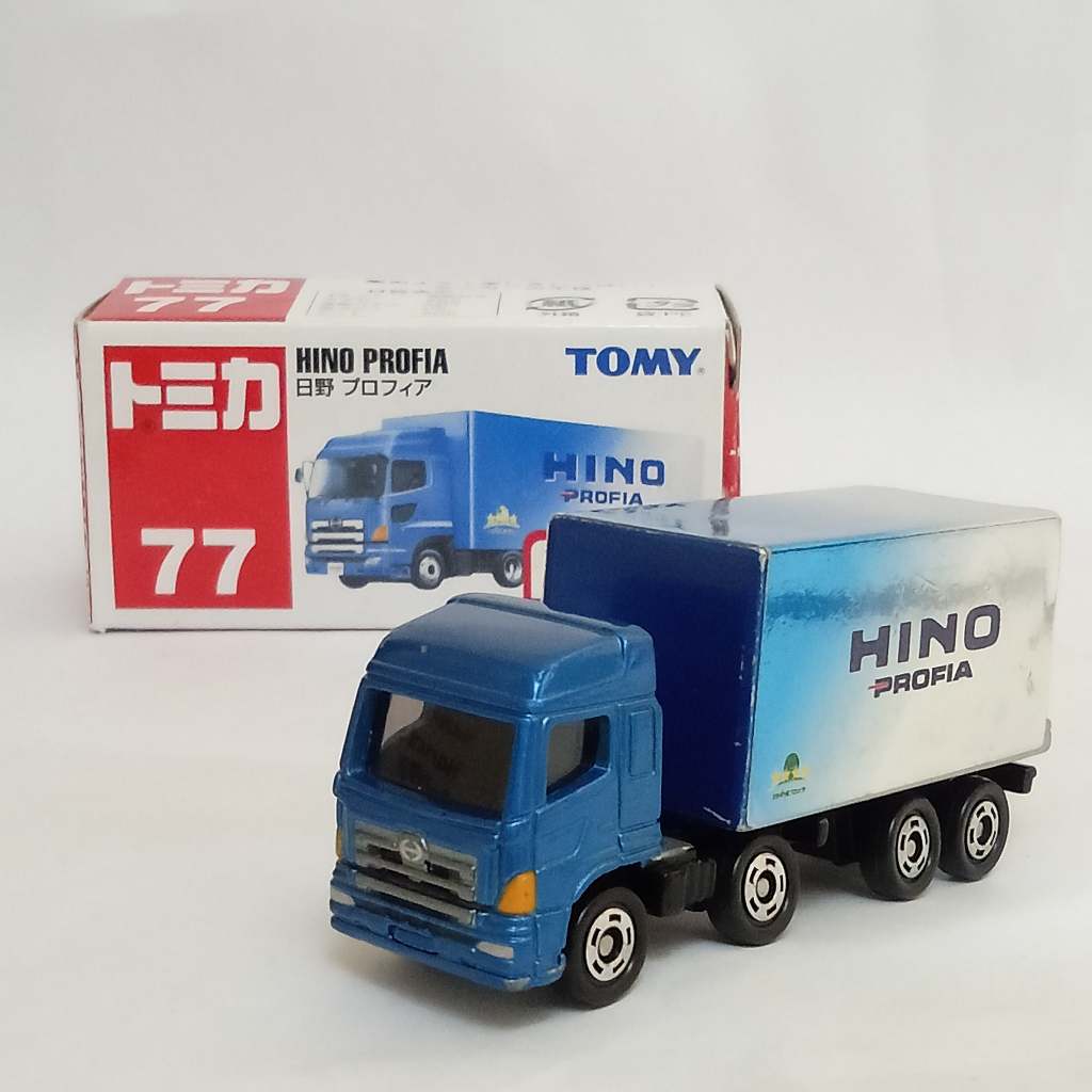 Tomica Reguler No 77 Hino Profia Takara Tomy Diecast Truk Hino Miniatur Truk Koleksi pajangan Mainan