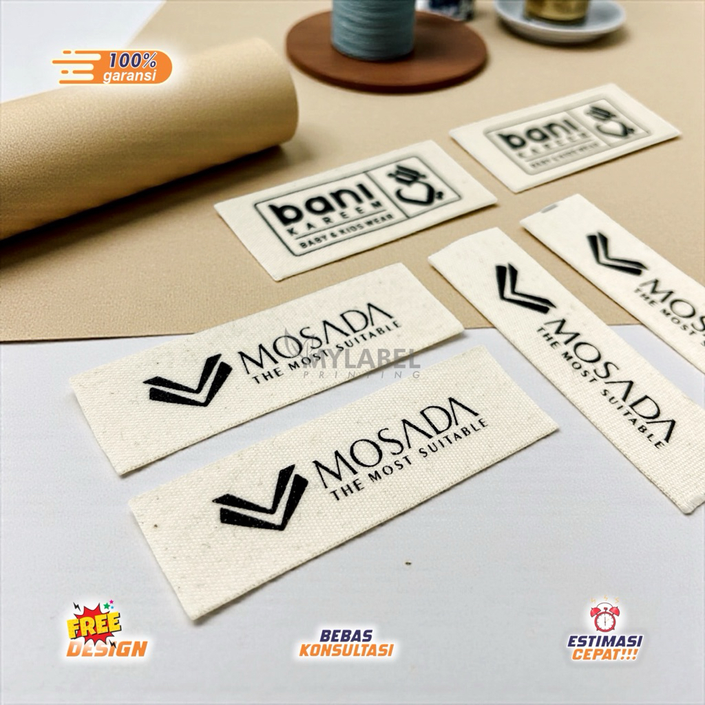 100PCS Kattun Import / label katun /label piterban/label baju/label katun/label custom/label pakaian
